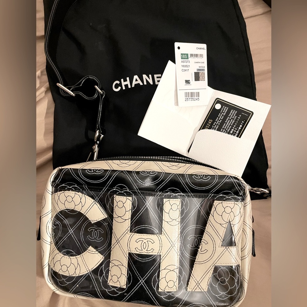 Authentic Channel camera bag full set dust bag, tag, card please serious buyers